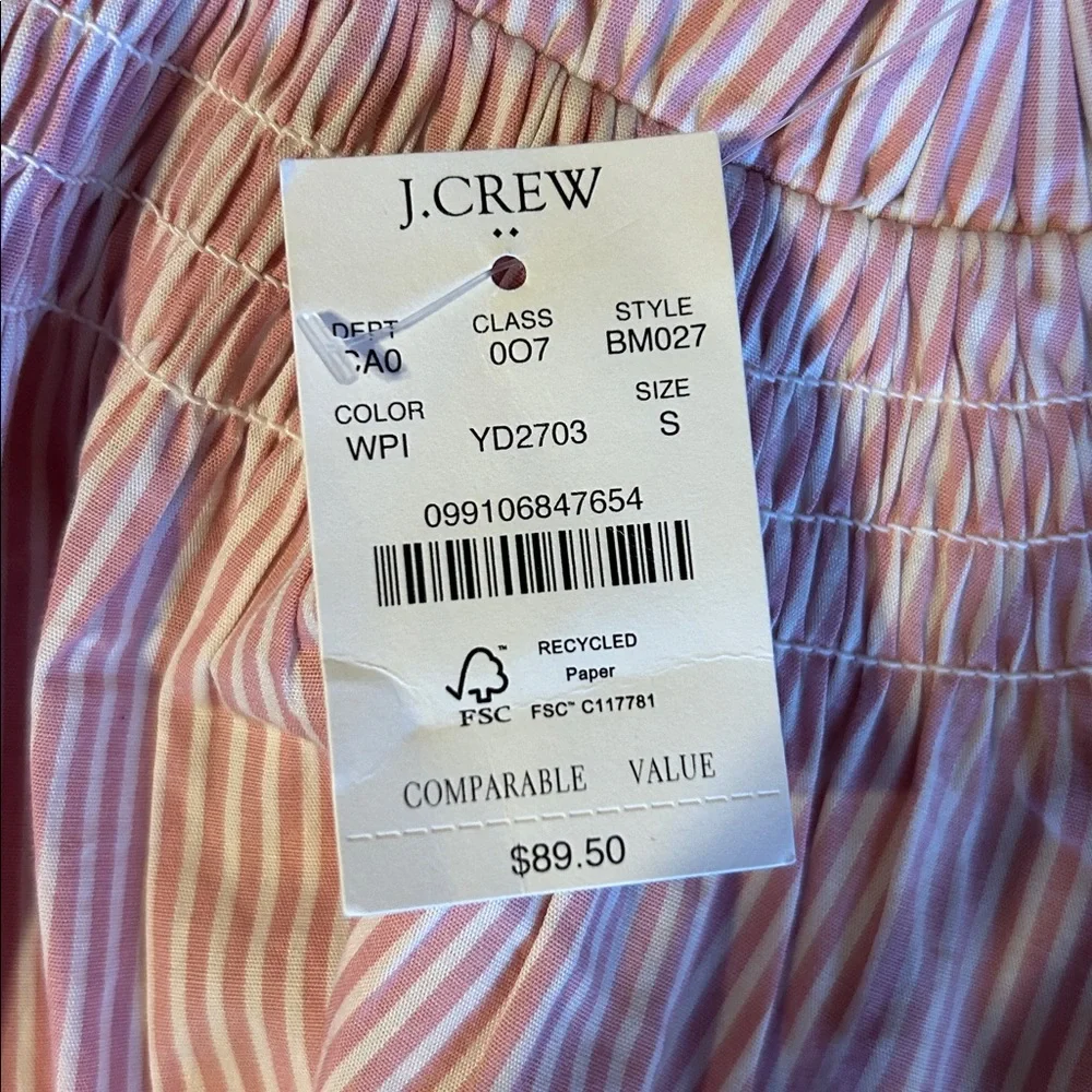 J. Crew Pink Striped Blouse - Picture 10 of 10